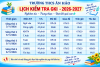 Lịch kiểm tra GK1 - 2026-2027